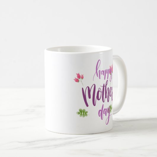 Einfache glückliche Kaffee-Tasse der Mutter Kaffeetasse (VorderseiteRechts)