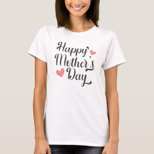 Einfache glückliche Muttertagskalligrafie Shirt
