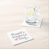 Einfache glückliche Muttertagskalligrafie| Unterse Rechteckiger Pappuntersetzer (Vor Ort)