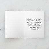 Einfache Glückliche Renten-Gratulation Modern  Karte (Innenseite)