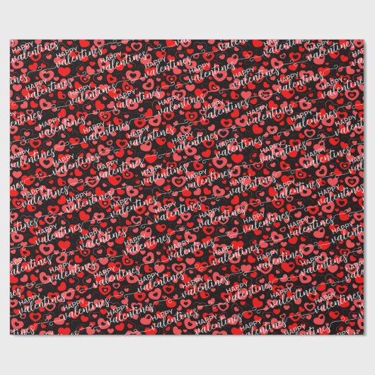 Einfache glückliche Valentine I Liebe Sie hören Mu Geschenkpapier (Flach)