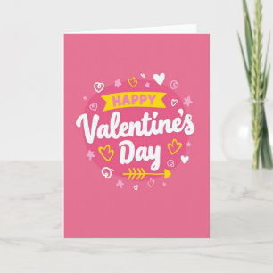Einfache glückliche Valentinskarte Karte