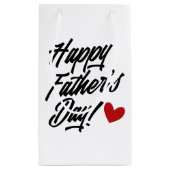 Einfache glückliche Vatertagskalligrafie| Geschenk Kleine Geschenktüte (Rückseite)