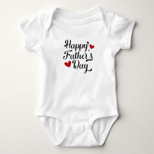 Einfache glückliche Vatertagskalligrafie Karosse Baby Strampler
