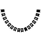 Einfache Glückwunsch Grad Graduation Party Black Wimpelkette (Alle)