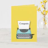 Einfache Glückwunsch-Karte für Vintage Schreibmasc Karte (Gelbe Blume)