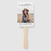 Einfache Glückwünsche Abschluss Script-Foto Fächer (Rückseite)