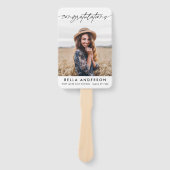 Einfache Glückwünsche Abschluss Script-Foto Fächer (Vorderseite)