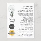 Einfache Glühbirne, elektrische Werbung Flyer (Vorne)