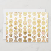 Einfache Gold Ananas Speichern Sie die Datumskarte Save The Date (Rückseite)