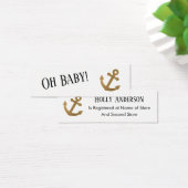 Einfache Gold Anchor Nautical Gift Registry Cards (Schreibtisch)