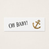Einfache Gold Anchor Nautical Gift Registry Cards (Vorderseite)