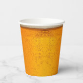 Einfache Gold-Bier-Monogramm-Weihnachtsfeier Pappbecher (Rückseite)