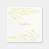 Einfache Gold-Blätter Napkins Serviette (Vorderseite)