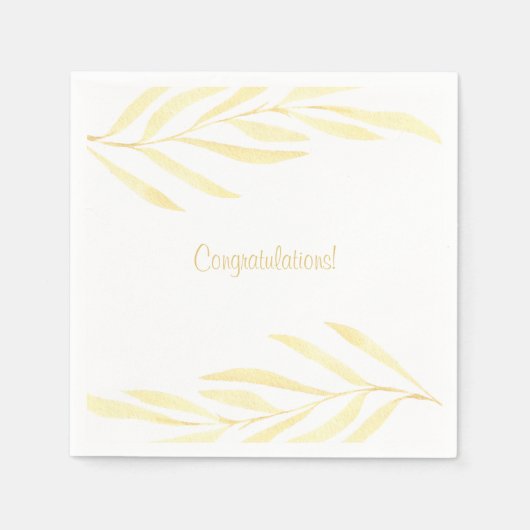 Einfache Gold-Blätter Napkins Serviette (Vorderseite)