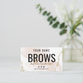 Einfache Gold Brows Aftercare Card Visitenkarte (Stehend Vorderseite)