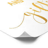 Einfache Gold Calligraphy Cards ans Geschenke Unte Poster (Ecke)