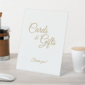 Einfache Gold Calligraphy Cards und Geschenke Sockelschild (In SItu)