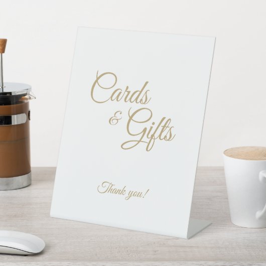 Einfache Gold Calligraphy Cards und Geschenke Sockelschild (In SItu)