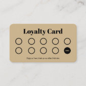 Einfache Gold Chic Beauty Salon Loyalty Punch Card Treuekarte (Vorderseite)