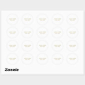 Einfache Gold - Circle Sticker (Blatt)