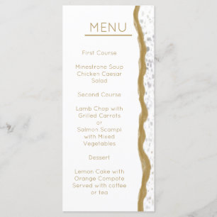 Einfache Gold Edge Hochzeit Menükarte