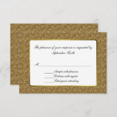 Einfache Gold Elegance Wedding RSVP Response Card (Vorne/Hinten)