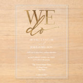 Einfache Gold Elegant Minimalistisch machen wir Ho Acryleinladungen (Vorderseite)