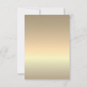 Einfache Gold Erinnerung Hochzeitskarte RSVP Karte (Rückseite)