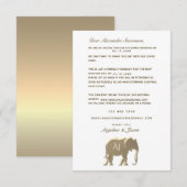 Einfache Gold Erinnerung Hochzeitskarte RSVP Karte (Vorne/Hinten)