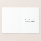 Einfache Gold Foil 65. Geburtstagskarte Folienkarte (Innenseite)