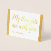 Einfache Gold Foil Beileid Card Folienkarte (Vorderseite)