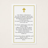 Einfache Gold Foto Beileid Begräbniskarte (Rückseite)