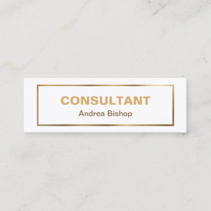 Einfache Gold Frame Classic Mini Business Card Visitenkarte