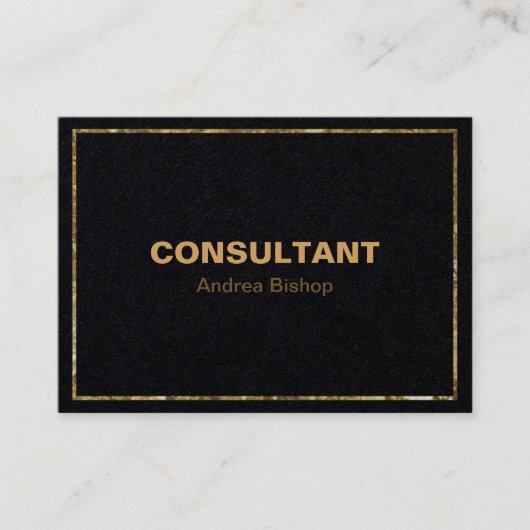 Einfache Gold Frame Classic Visitenkarte (Vorderseite)