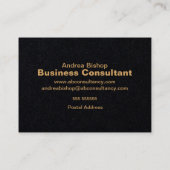 Einfache Gold Frame Classic Visitenkarte (Rückseite)