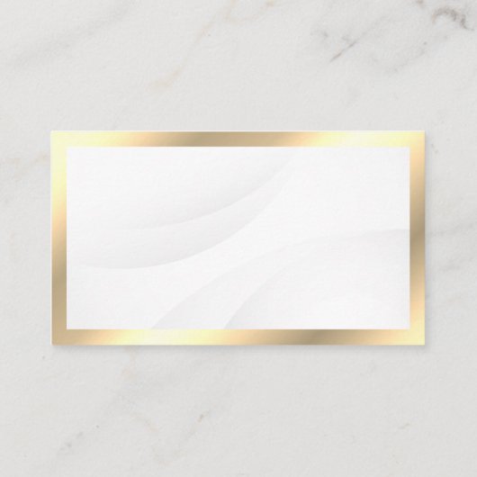 Einfache Gold Frame Metallic Visitenkarte (Rückseite)