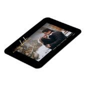 Einfache Gold Frohe Weihnachts Black Card Magnet (Linke Seite)