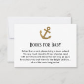 Einfache Gold-Glitzer-Ankerkarten Einladung (Vorderseite)