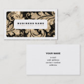 Einfache Gold-Glitzer-Wirbel Visitenkarte (Vorne/Hinten)