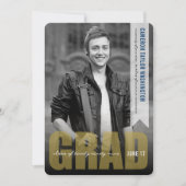 Einfache Gold-GRAD-Overlay Moderne Graduierungspar Einladung (Vorderseite)