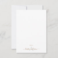 Einfache Gold & Gray Script Monogram Weiße Beerdig
