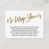 Einfache Gold-Handschrift ohne Wrap-Dusche Begleitkarte (Vorderseite)