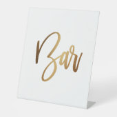 Einfache Gold Handschrift Typografie Bar Sockelschild (Vorderseite)