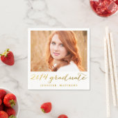 Einfache Gold handschriftlich | Abschluss Paper Na Serviette (Beispiel)