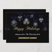 Einfache Gold Happy New Year Cards Einladung (Vorne/Hinten)