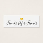 Einfache Gold Heart Kundenkarte (Vorderseite)