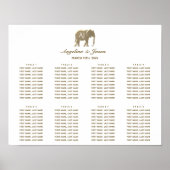 Einfache Gold-Hochzeitstabelle Poster (Vorne)