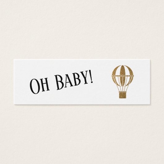 Einfache Gold Hot Air Ballon Geschenkkarren (Vorderseite)