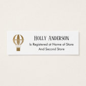 Einfache Gold Hot Air Ballon Geschenkkarren (Rückseite)